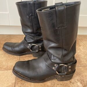 Harley-Davidson Black Leather Women's Moto Boots